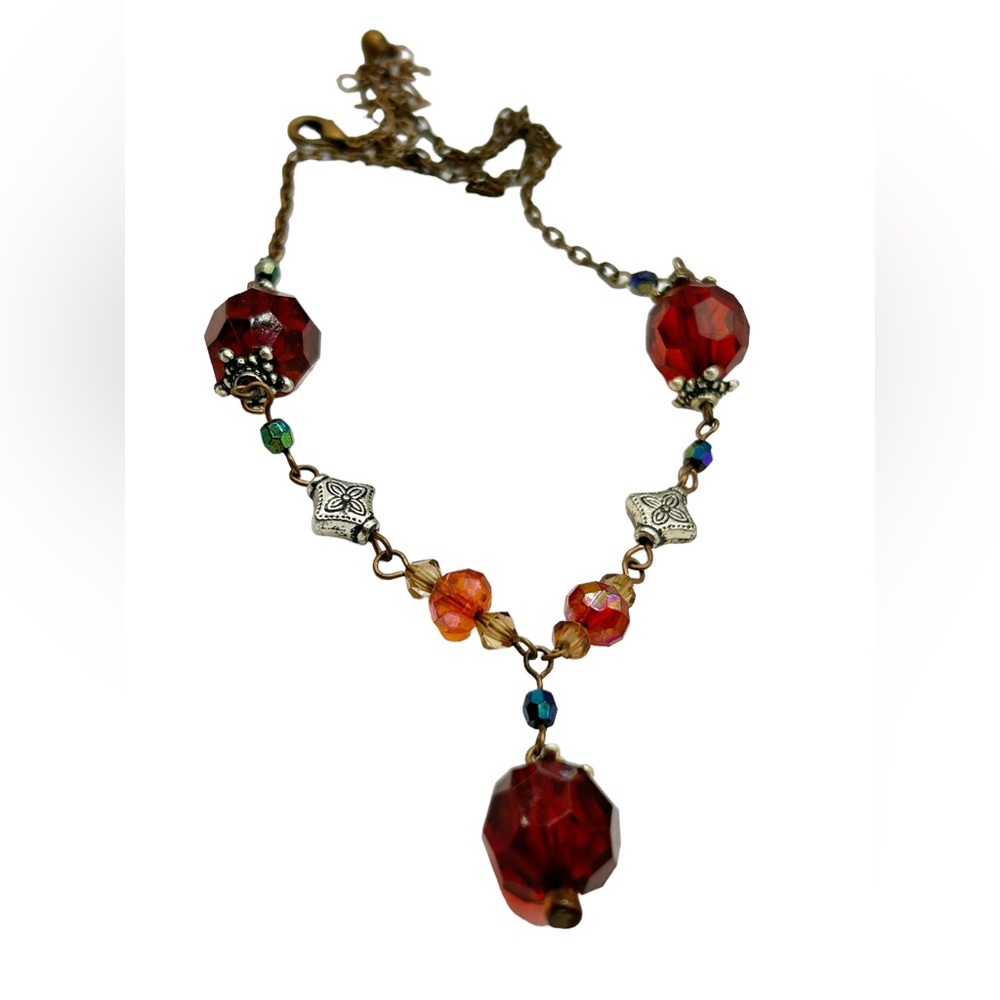 Red bead gothic choker